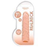 RealRock Penis Sleeve 7 Inch Extender In White