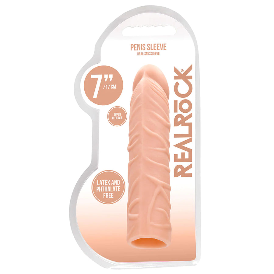 RealRock Penis Sleeve 7”  Extender In White