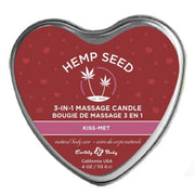 4 oz Hemp Seed 3-in-1 Kiss-Met Massage Candle