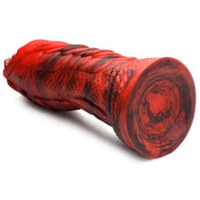 Fire Dragon Red Scaly Silicone Dildo