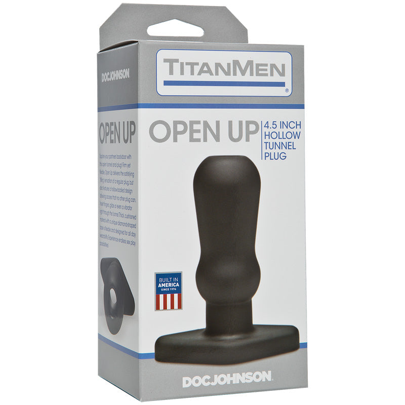 Open Up Hollow Tunnel Plug Black