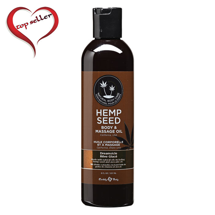 8 oz. Hemp Seed Massage Oil Dreamsicle