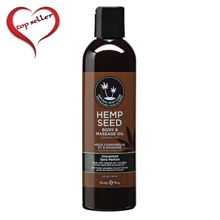 8 oz. Hemp Seed Massage Oil Unscented