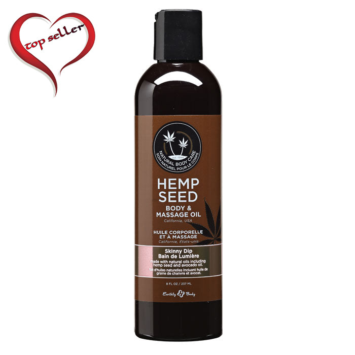 8 oz. Hemp Seed Massage Oil Skinny Dip