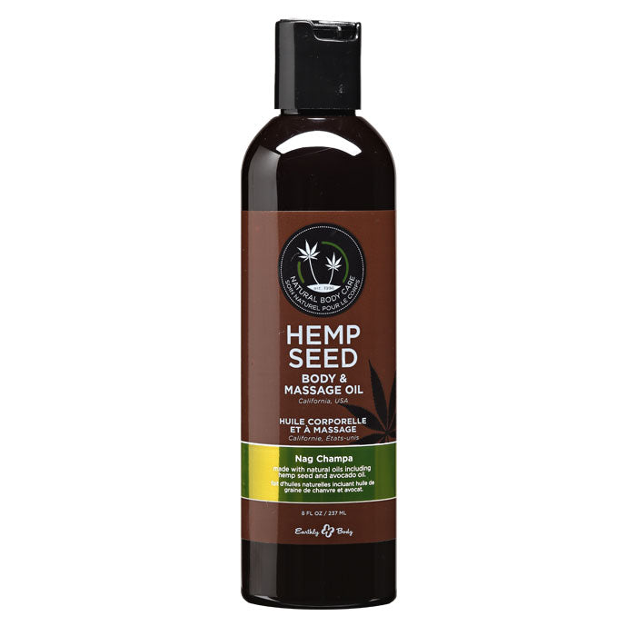 8 oz. Hemp Seed Massage Oil Nag Champa