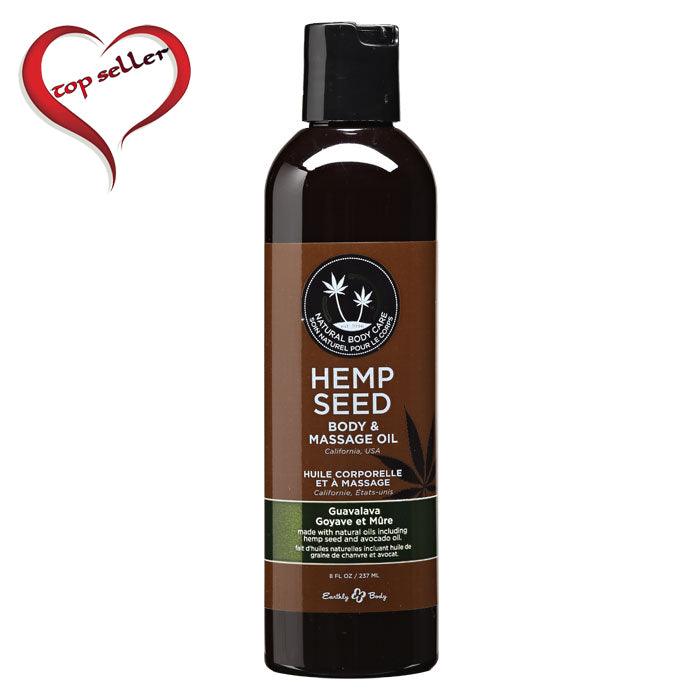 8 oz. Hemp Seed Massage Oil Guavalava