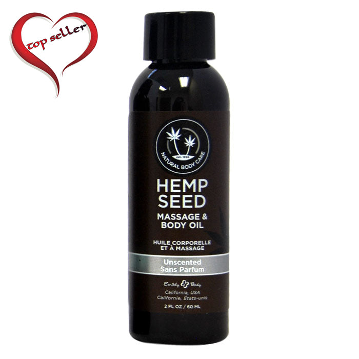 2 oz. Hemp Seed Massage & Body Oil Unscented