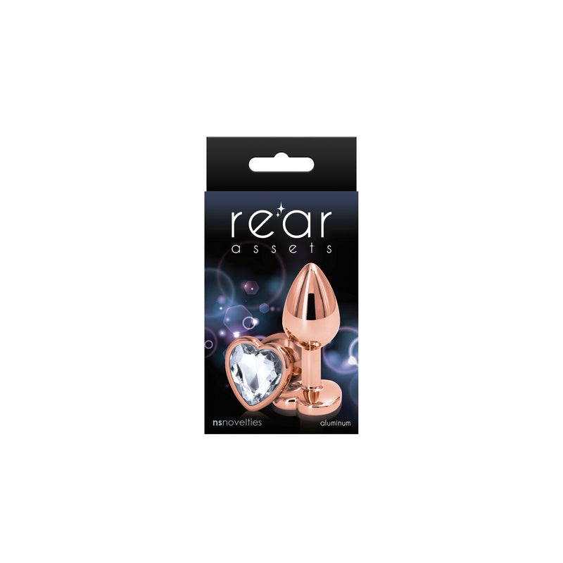 Rear Assets Rose Gold Heart Small Clear