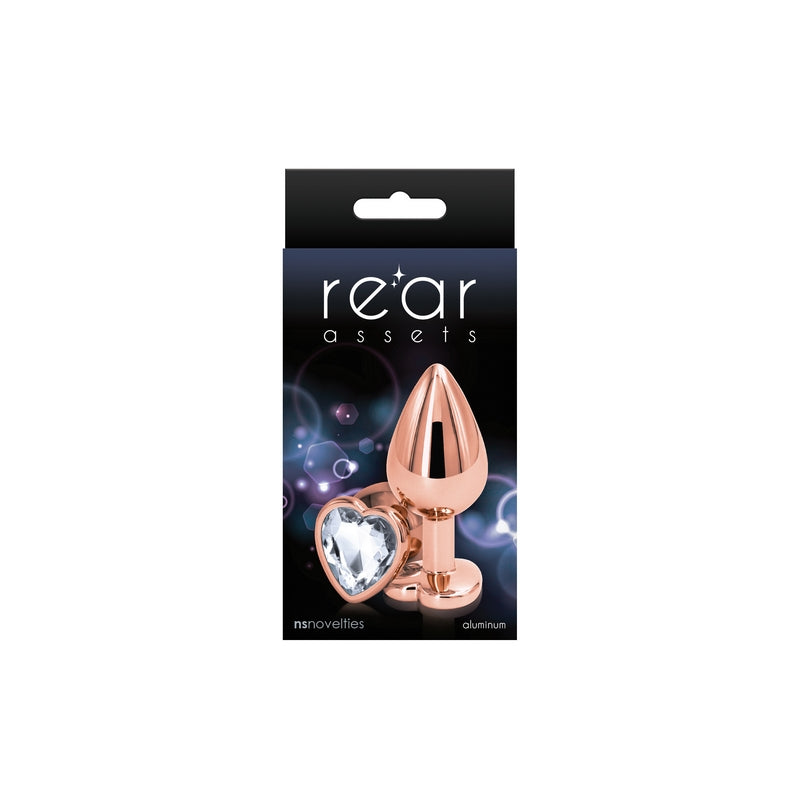 Rear Assets Rose Gold Heart Medium Clear