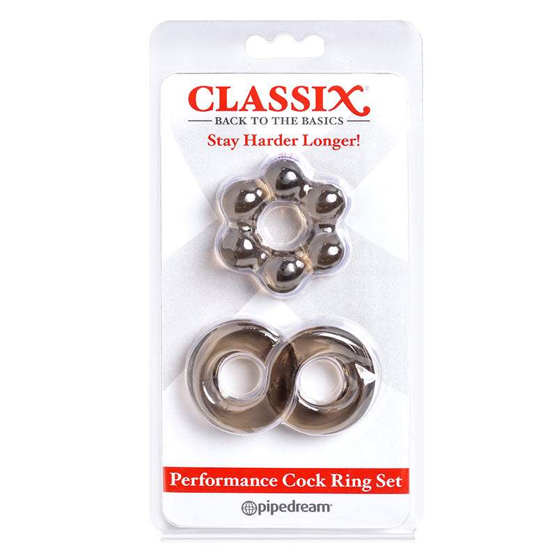 Performance Cock Ring Set Black