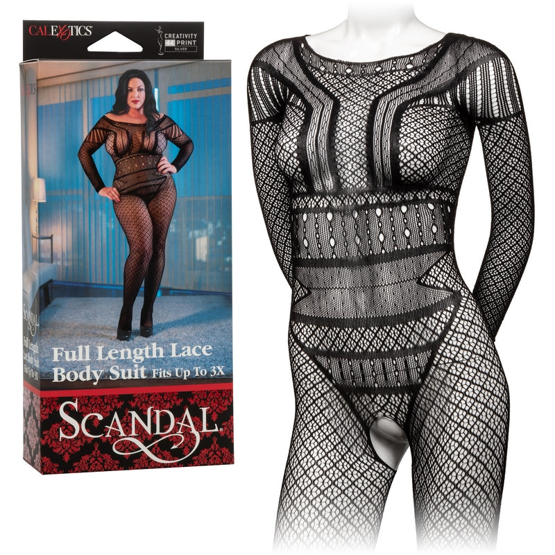 Scandal Full Length Lace Body Suit Plus Size