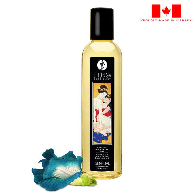 8 oz. Erotic Massage Oil Sensual Island Blossom