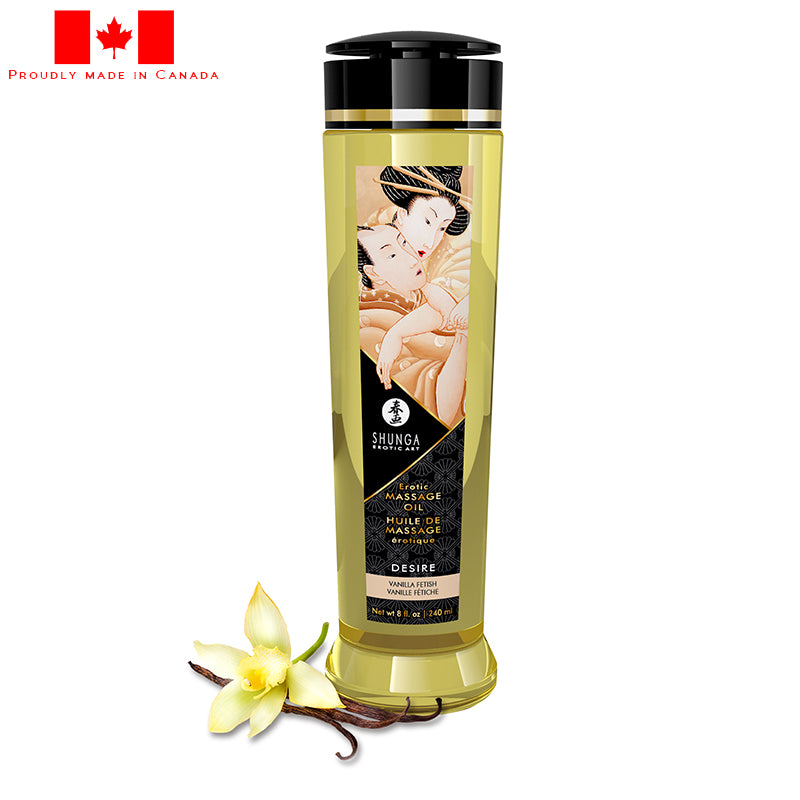 8 oz. Erotic Massage Oil Desire Vanilla