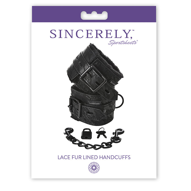 Sincerely Lace Fur Lined Handcuffs