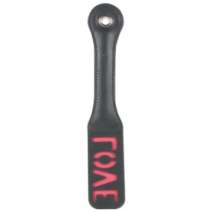 12" Leather Paddle Love